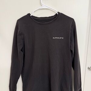 Alphalete Black Long Sleeve Crew Neck Tee